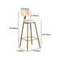 Modern 1/3 Pieces Bar Table Set Rectangle Stone Counter Table with High Stools for Kitchen