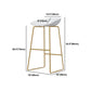 Modern 1/3 Pieces Bar Table Set Rectangle Stone Counter Table with High Stools for Kitchen