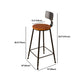 Industrial Rectangular Pub Table Set 1/6/11 Pieces Wooden Counter Table with High Stools