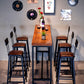 Industrial 1/2/4/7/9 Pieces Bar Table Set Rectangle Bar Table with High Wood Stools Clearhalo 'Bar Furniture' 'furn' 'furn_home_bar_bar_sets' 'Furniture' 'Home Bars & Bar Sets' 'home_bar_bar_sets' 'Kitchen & Dining Furniture' 5864719