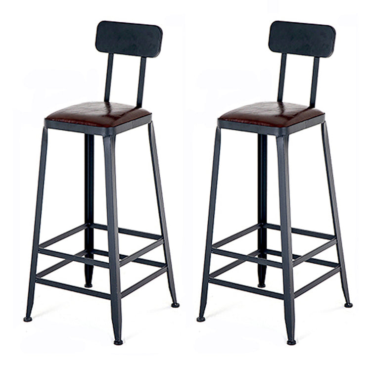 Industrial 1/2/4/7/9 Pieces Bar Table Set Rectangle Bar Table with High Wood Stools Brown 30"H Stools (Set of 2) Clearhalo 'Bar Furniture' 'furn' 'furn_home_bar_bar_sets' 'Furniture' 'Home Bars & Bar Sets' 'home_bar_bar_sets' 'Kitchen & Dining Furniture' 5864721