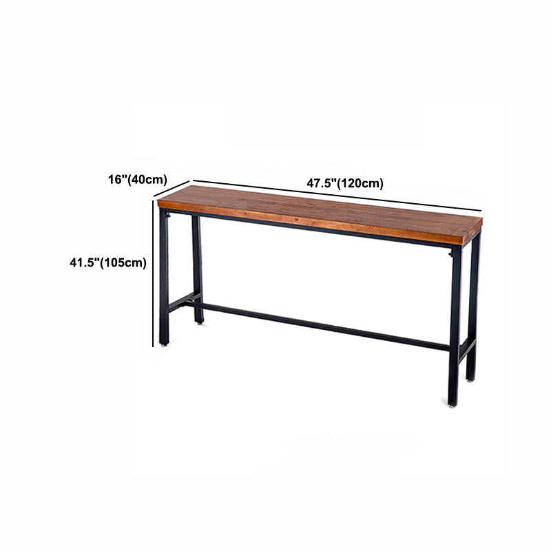 Industrial 1/2/4/7/9 Pieces Bar Table Set Rectangle Bar Table with High Wood Stools Clearhalo 'Bar Furniture' 'furn' 'furn_home_bar_bar_sets' 'Furniture' 'Home Bars & Bar Sets' 'home_bar_bar_sets' 'Kitchen & Dining Furniture' 5864733