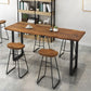 Set tavolo da pub moderno rettangolare 1/2/5/6 pezzi Tavolo da bancone in legno con sgabelli alti