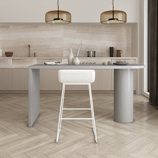 Solid Wood Pub Table Contemporary Bar Table with Double Pedestal Clearhalo 'Bar Furniture' 'Bar Tables' 'bar_tables' 'furn' 'furn_bar_tables' 'Furniture' 'Kitchen & Dining Furniture' 5864890