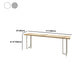 Contemporary Rectangle Bar Dining Table Pine Wood Bar Table with Double Pedestal