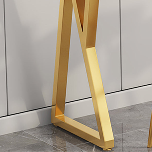 Rectangle Stone Bistro Table Modern Pub Table with Double Pedestal Clearhalo 'Bar Furniture' 'Bar Tables' 'bar_tables' 'furn' 'furn_bar_tables' 'Furniture' 'Kitchen & Dining Furniture' 5865039
