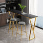 Rectangle Stone Bistro Table Modern Pub Table with Double Pedestal Clearhalo 'Bar Furniture' 'Bar Tables' 'bar_tables' 'furn' 'furn_bar_tables' 'Furniture' 'Kitchen & Dining Furniture' 5865040