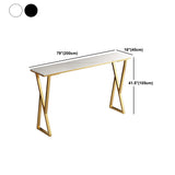 Tavolo da pub moderno per bistrot di pietra rettangolo con doppio piedistallo