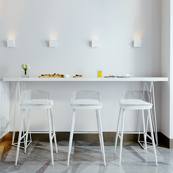Moderner rechteckiger Bar-Esstisch aus Kunstholz, Bistrotisch in Weiß