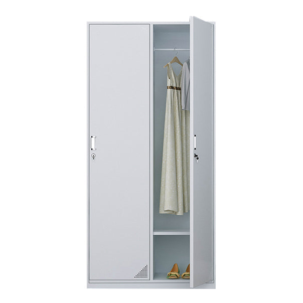Modern & Contemporary Cabinet for Bathroom Grey Metal Storage Cabinet 2 Clearhalo 'Armoires & Wardrobes' 'armoires_wardrobes' 'Bedroom Furniture' 'furn' 'furn_armoires_wardrobes' 'Furniture' 5865195