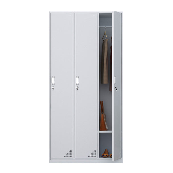Modern & Contemporary Cabinet for Bathroom Grey Metal Storage Cabinet 3 Clearhalo 'Armoires & Wardrobes' 'armoires_wardrobes' 'Bedroom Furniture' 'furn' 'furn_armoires_wardrobes' 'Furniture' 5865197