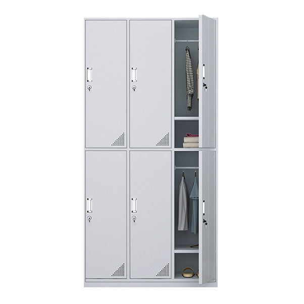 Modern & Contemporary Cabinet for Bathroom Grey Metal Storage Cabinet 6 Clearhalo 'Armoires & Wardrobes' 'armoires_wardrobes' 'Bedroom Furniture' 'furn' 'furn_armoires_wardrobes' 'Furniture' 5865202