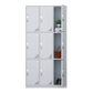 Modern & Contemporary Cabinet for Bathroom Grey Metal Storage Cabinet 9 Clearhalo 'Armoires & Wardrobes' 'armoires_wardrobes' 'Bedroom Furniture' 'furn' 'furn_armoires_wardrobes' 'Furniture' 5865206