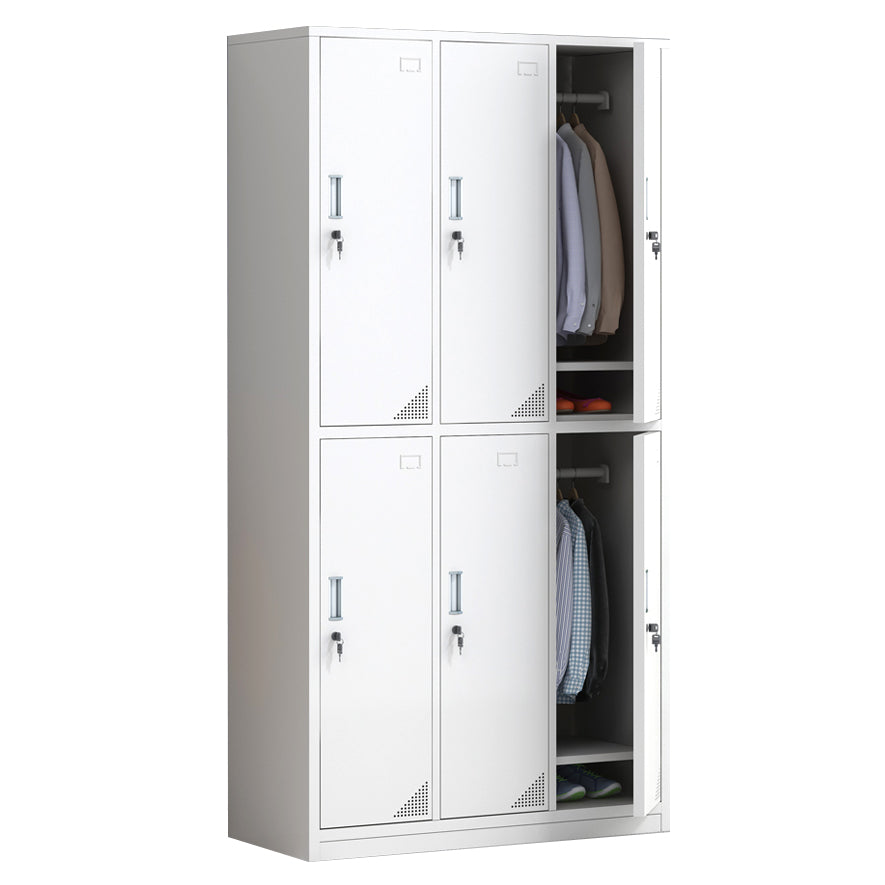 Modern & Contemporary Cabinet for Bathroom Grey Metal Storage Cabinet Clearhalo 'Armoires & Wardrobes' 'armoires_wardrobes' 'Bedroom Furniture' 'furn' 'furn_armoires_wardrobes' 'Furniture' 5865209