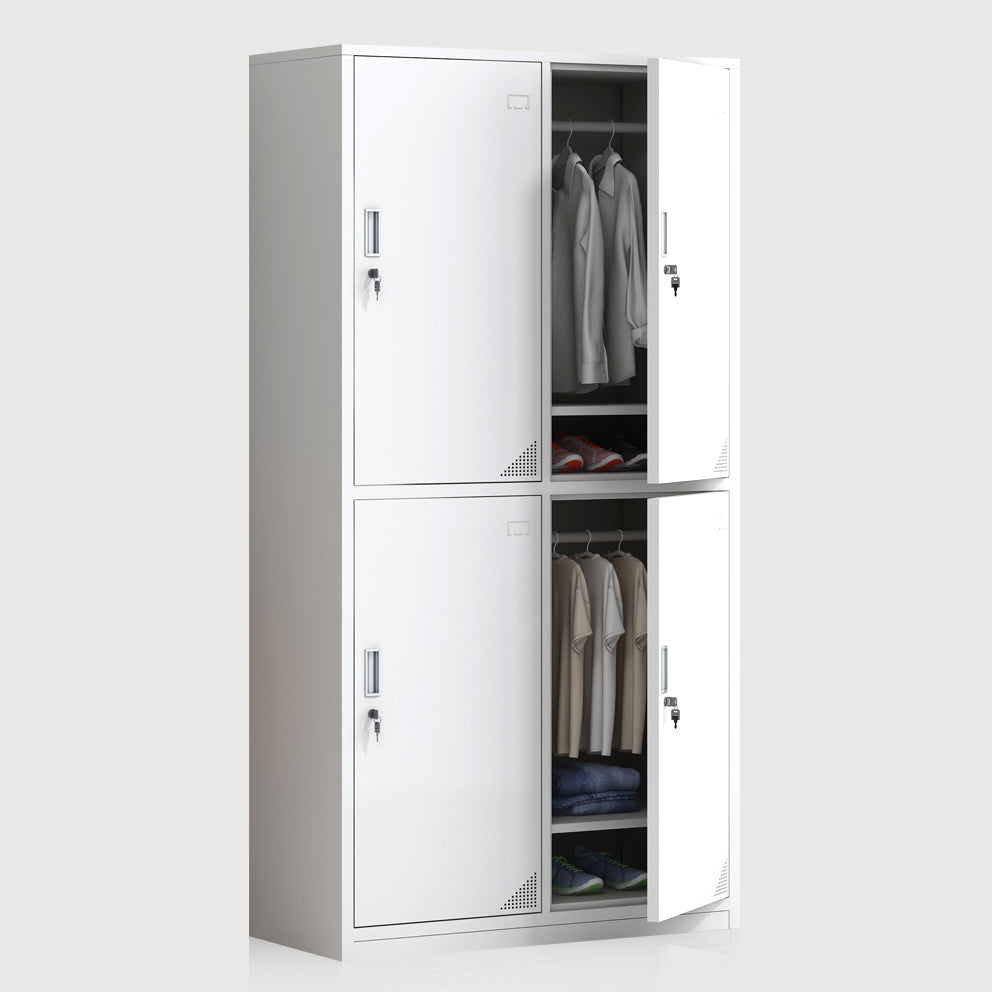 Modern & Contemporary Cabinet for Bathroom Grey Metal Storage Cabinet Clearhalo 'Armoires & Wardrobes' 'armoires_wardrobes' 'Bedroom Furniture' 'furn' 'furn_armoires_wardrobes' 'Furniture' 5865211