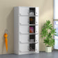 Modern & Contemporary Cabinet for Bathroom Grey Metal Storage Cabinet Clearhalo 'Armoires & Wardrobes' 'armoires_wardrobes' 'Bedroom Furniture' 'furn' 'furn_armoires_wardrobes' 'Furniture' 5865215