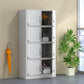 Modern & Contemporary Cabinet for Bathroom Grey Metal Storage Cabinet Clearhalo 'Armoires & Wardrobes' 'armoires_wardrobes' 'Bedroom Furniture' 'furn' 'furn_armoires_wardrobes' 'Furniture' 5865216