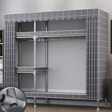 Asta di stoffa del guardaroba in metallo in stile contemporaneo incluso l'armadio del guardaroba per la casa