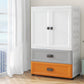 Contemporary Bathroom Wardrobe Plastic Wardrobe Closet with Legs Clearhalo 'Armoires & Wardrobes' 'armoires_wardrobes' 'Bedroom Furniture' 'furn' 'furn_armoires_wardrobes' 'Furniture' 5865277