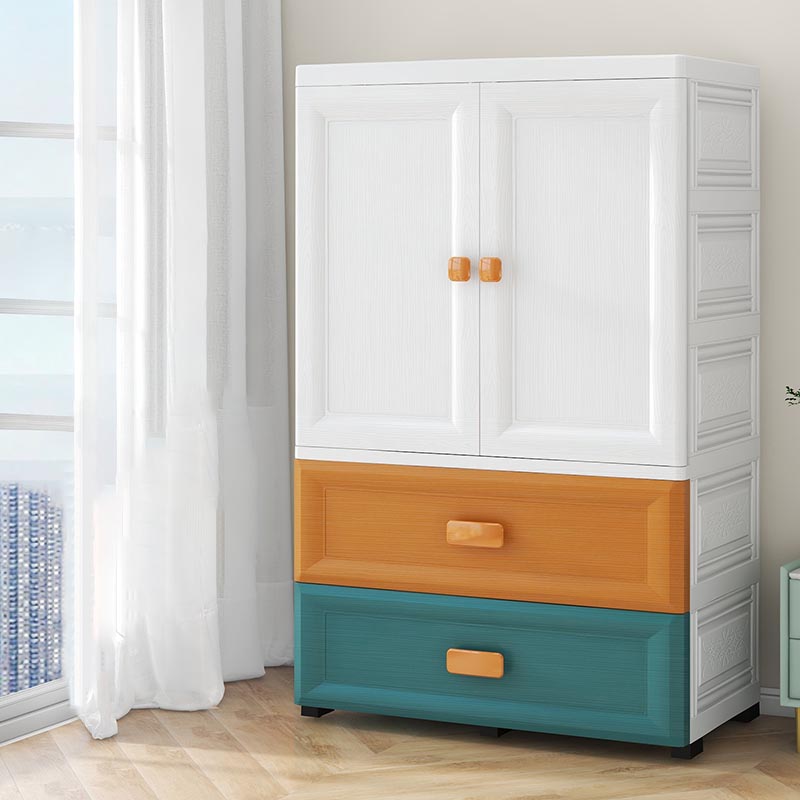 Contemporary Bathroom Wardrobe Plastic Wardrobe Closet with Legs Clearhalo 'Armoires & Wardrobes' 'armoires_wardrobes' 'Bedroom Furniture' 'furn' 'furn_armoires_wardrobes' 'Furniture' 5865278