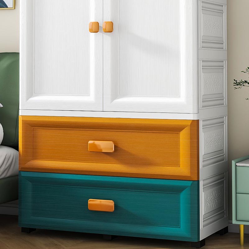 Contemporary Bathroom Wardrobe Plastic Wardrobe Closet with Legs Clearhalo 'Armoires & Wardrobes' 'armoires_wardrobes' 'Bedroom Furniture' 'furn' 'furn_armoires_wardrobes' 'Furniture' 5865280