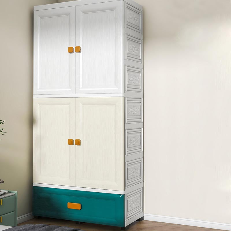 Contemporary Bathroom Wardrobe Plastic Wardrobe Closet with Legs Clearhalo 'Armoires & Wardrobes' 'armoires_wardrobes' 'Bedroom Furniture' 'furn' 'furn_armoires_wardrobes' 'Furniture' 5865299