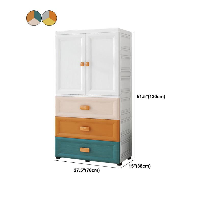 Contemporary Bathroom Wardrobe Plastic Wardrobe Closet with Legs Clearhalo 'Armoires & Wardrobes' 'armoires_wardrobes' 'Bedroom Furniture' 'furn' 'furn_armoires_wardrobes' 'Furniture' 5865304