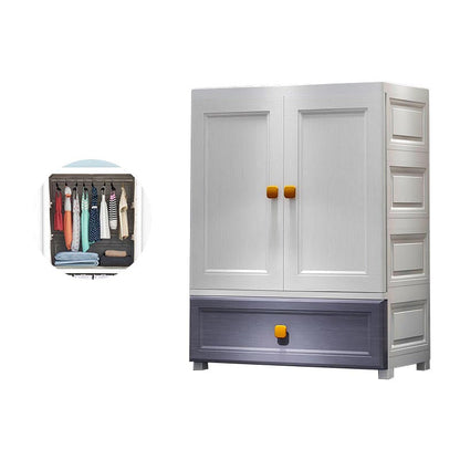 Hinged 1-Door Wardrobe Armoire Contemporary Plastic Wardrobe Closet