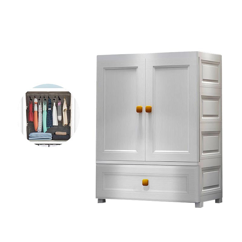 Hinged 1-Door Wardrobe Armoire Contemporary Plastic Wardrobe Closet