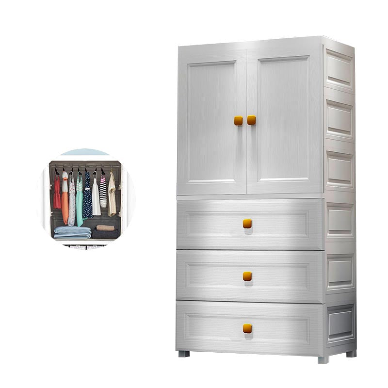 Hinged 1-Door Wardrobe Armoire Contemporary Plastic Wardrobe Closet