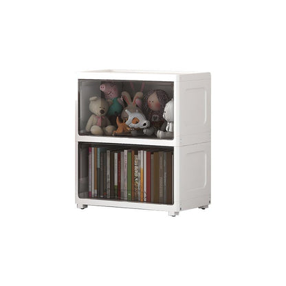 Plastic Contemporary Storage Cabinet Non-Hanging Wardrobe Armoire