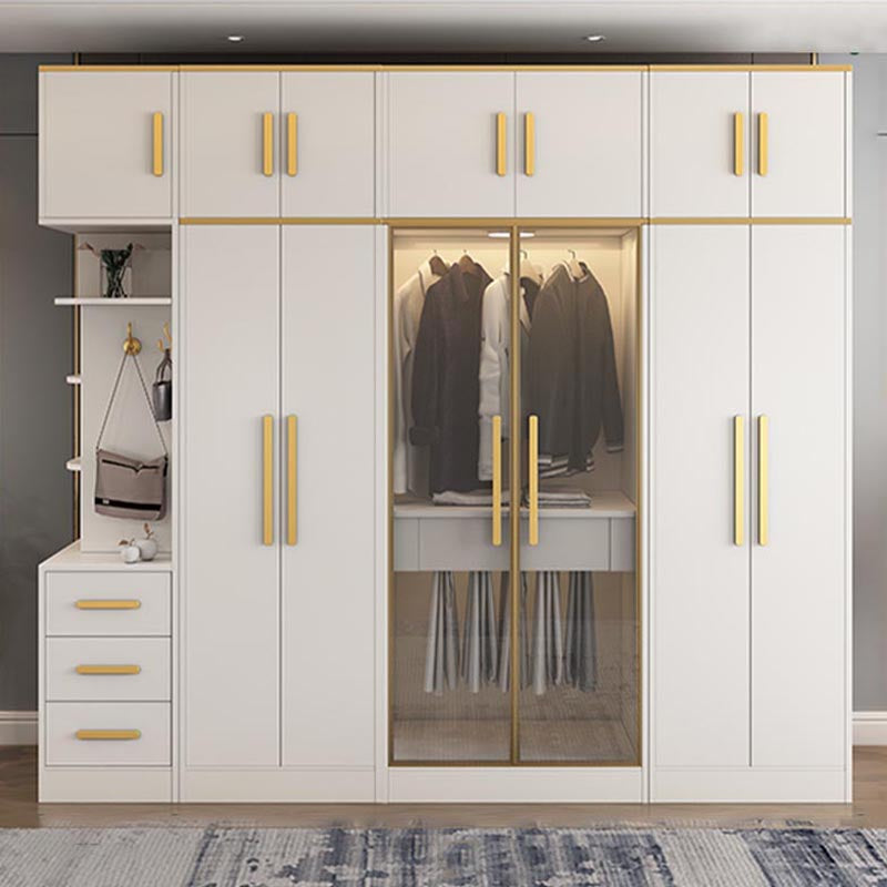 Contemporary Style Wardrobe Wooden Wardrobe Closet with Drawer Clearhalo 'Armoires & Wardrobes' 'armoires_wardrobes' 'Bedroom Furniture' 'furn' 'furn_armoires_wardrobes' 'Furniture' 5865383