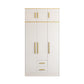 Contemporary Style Wardrobe Wooden Wardrobe Closet with Drawer 47.2"L x 23.6"W x 76.8"H White Armories & Top Cabinet Clearhalo 'Armoires & Wardrobes' 'armoires_wardrobes' 'Bedroom Furniture' 'furn' 'furn_armoires_wardrobes' 'Furniture' 5865392