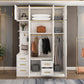Contemporary Style Wardrobe Wooden Wardrobe Closet with Drawer Clearhalo 'Armoires & Wardrobes' 'armoires_wardrobes' 'Bedroom Furniture' 'furn' 'furn_armoires_wardrobes' 'Furniture' 5865396