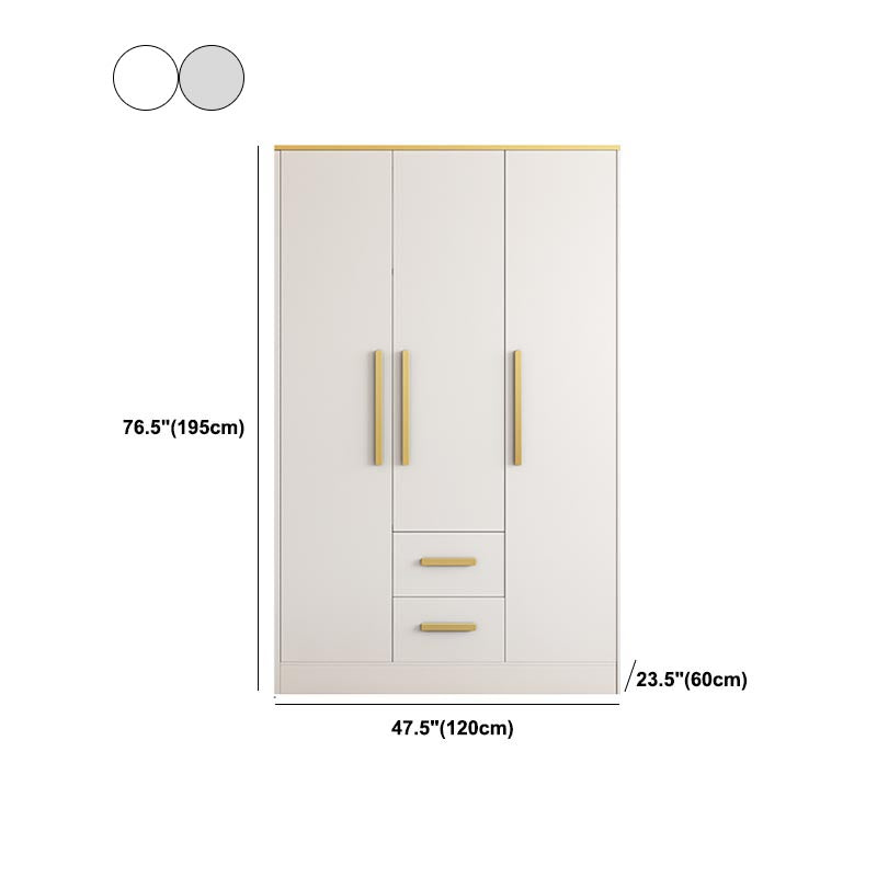 Contemporary Style Wardrobe Wooden Wardrobe Closet with Drawer Clearhalo 'Armoires & Wardrobes' 'armoires_wardrobes' 'Bedroom Furniture' 'furn' 'furn_armoires_wardrobes' 'Furniture' 5865406