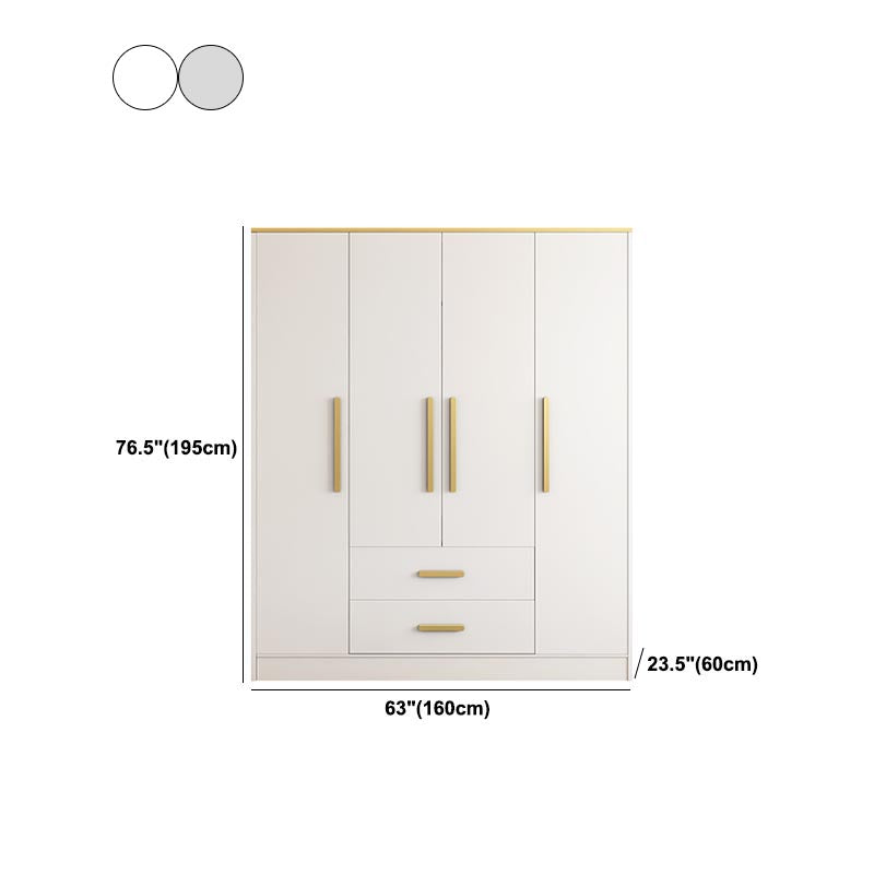 Contemporary Style Wardrobe Wooden Wardrobe Closet with Drawer Clearhalo 'Armoires & Wardrobes' 'armoires_wardrobes' 'Bedroom Furniture' 'furn' 'furn_armoires_wardrobes' 'Furniture' 5865407