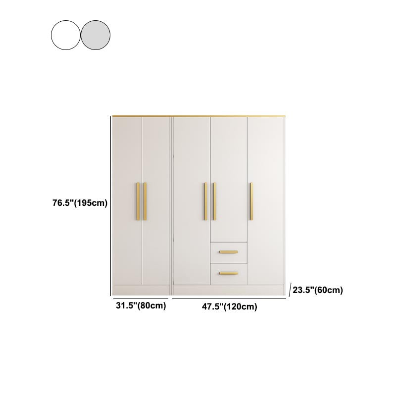 Contemporary Style Wardrobe Wooden Wardrobe Closet with Drawer Clearhalo 'Armoires & Wardrobes' 'armoires_wardrobes' 'Bedroom Furniture' 'furn' 'furn_armoires_wardrobes' 'Furniture' 5865408