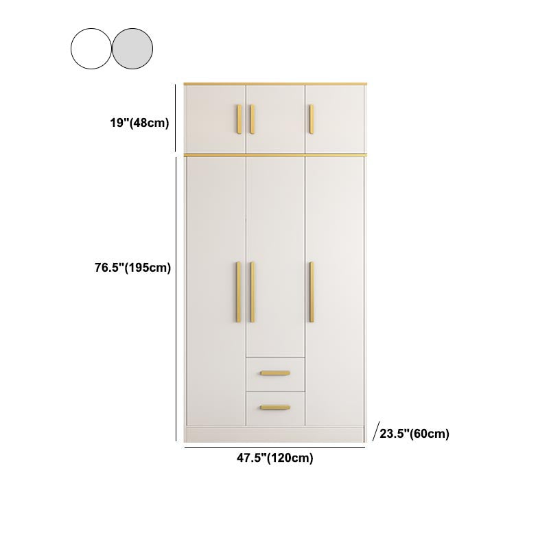 Contemporary Style Wardrobe Wooden Wardrobe Closet with Drawer Clearhalo 'Armoires & Wardrobes' 'armoires_wardrobes' 'Bedroom Furniture' 'furn' 'furn_armoires_wardrobes' 'Furniture' 5865412