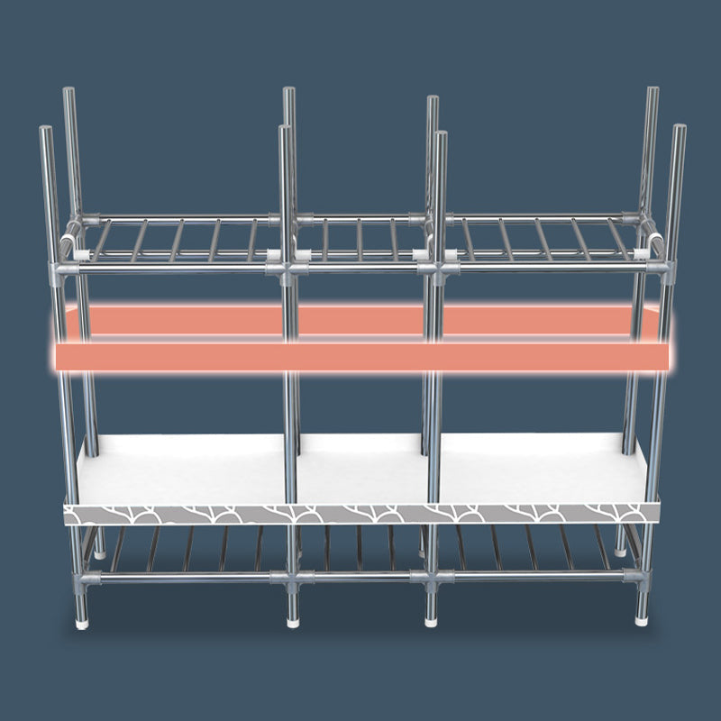 Moderne Style Garderobe Metal 2 Regale Kleiderschrankschrank für Schlafzimmer