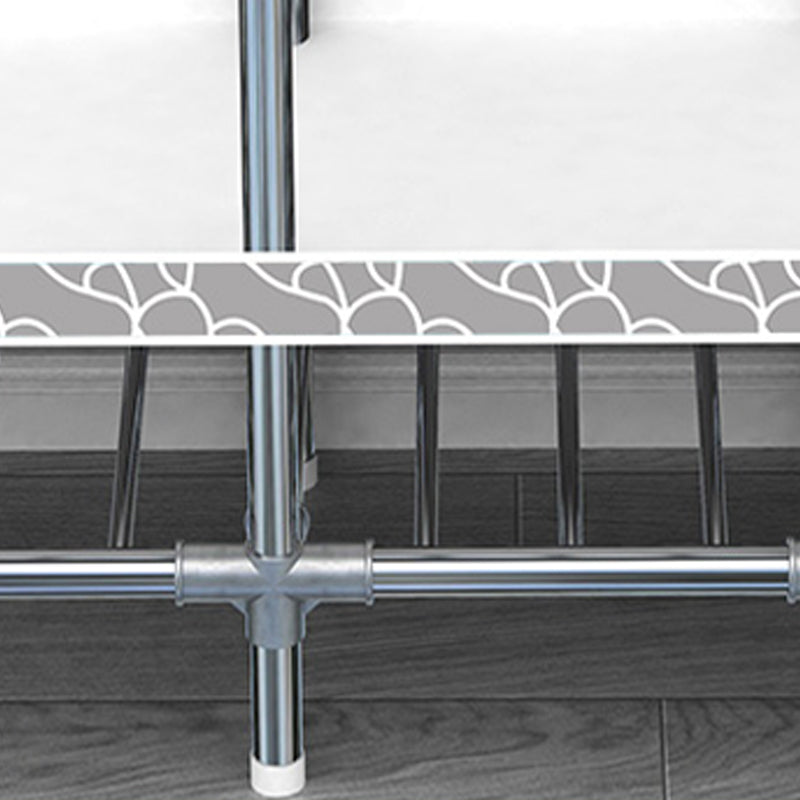 Moderne Style Garderobe Metal 2 Regale Kleiderschrankschrank für Schlafzimmer