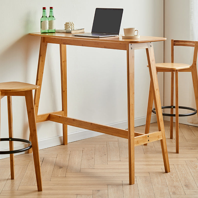 Juego de mesa de pub rectangular Modena de 1/2/3 piezas, mesa de mostrador de madera con taburetes altos
