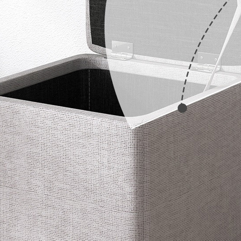 Contemporary Pouf Ottoman PU Leather Upholstered Tufted Square Ottoman with Storage Clearhalo 'furn' 'furn_ottomans_poufs' 'Furniture' 'Living Room Furniture' 'Ottomans & Poufs' 'ottomans_poufs' 5865651