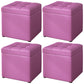 Contemporary Pouf Ottoman PU Leather Upholstered Tufted Square Ottoman with Storage Purple 4 Piece Set Clearhalo 'furn' 'furn_ottomans_poufs' 'Furniture' 'Living Room Furniture' 'Ottomans & Poufs' 'ottomans_poufs' 5865656