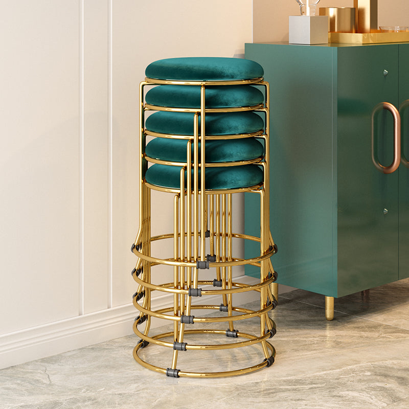 Gorgeous Standard Ottoman Pure Color Stain Resistant Velvet Footstool Ottoman Clearhalo 'furn' 'furn_ottomans_poufs' 'Furniture' 'Living Room Furniture' 'Ottomans & Poufs' 'ottomans_poufs' 5865758