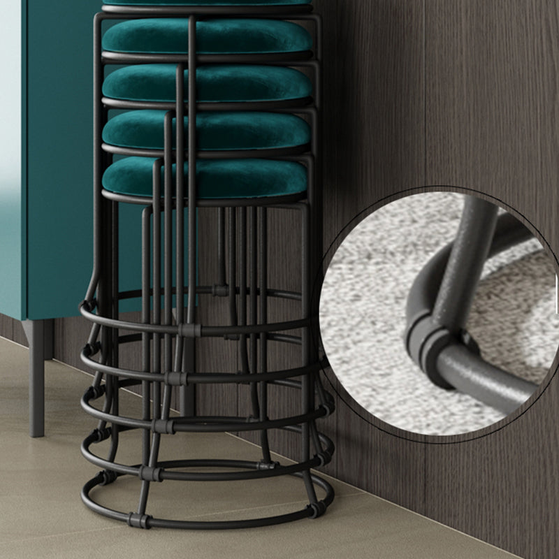 Gorgeous Standard Ottoman Pure Color Stain Resistant Velvet Footstool Ottoman Clearhalo 'furn' 'furn_ottomans_poufs' 'Furniture' 'Living Room Furniture' 'Ottomans & Poufs' 'ottomans_poufs' 5865768