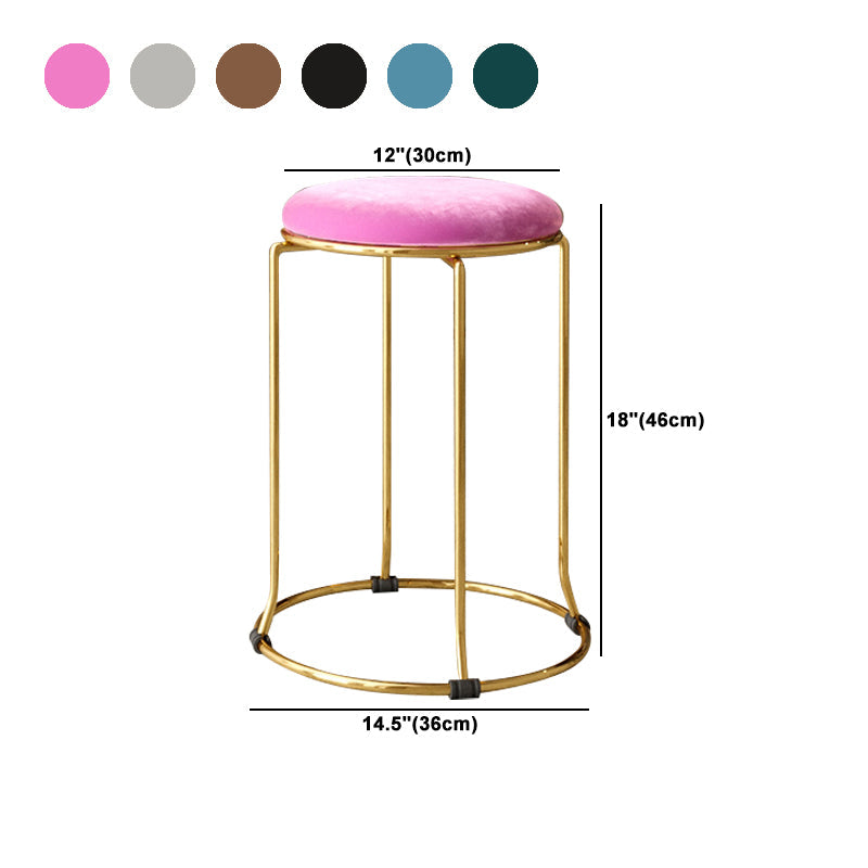 Gorgeous Standard Ottoman Pure Color Stain Resistant Velvet Footstool Ottoman Clearhalo 'furn' 'furn_ottomans_poufs' 'Furniture' 'Living Room Furniture' 'Ottomans & Poufs' 'ottomans_poufs' 5865786