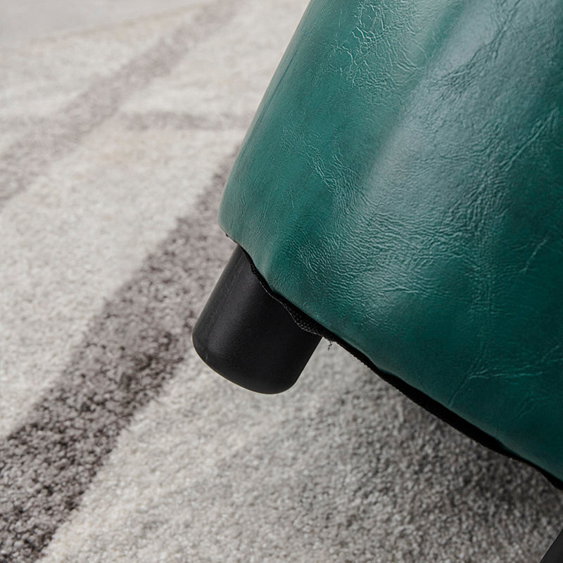 モダンな染色耐性オスマンサークル形状黄色の革のキューブ