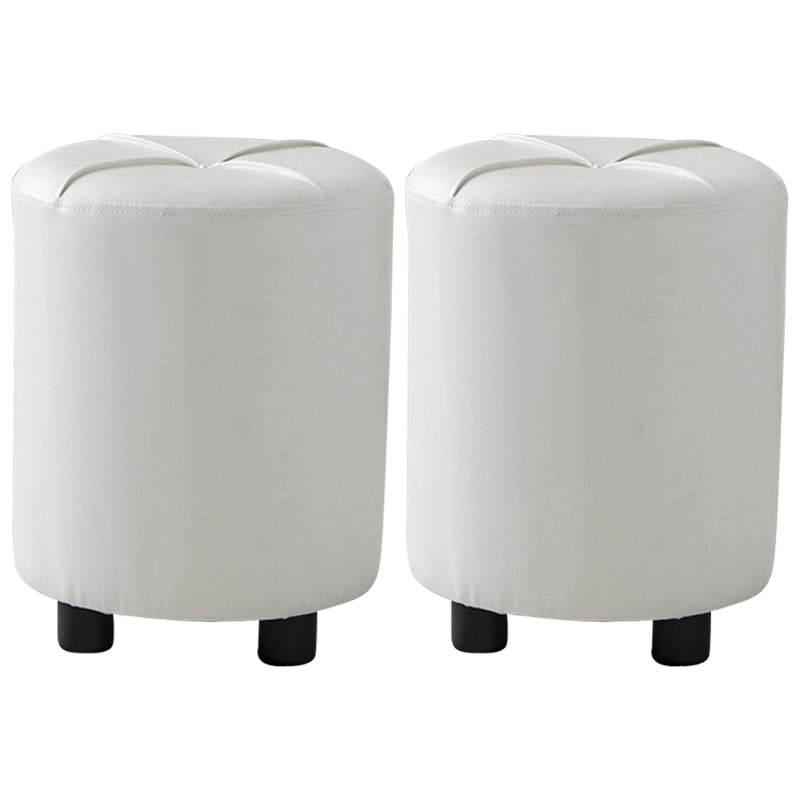 Moderne vlekbestendige Ottomaanse cirkelvorm Geelleren kubus