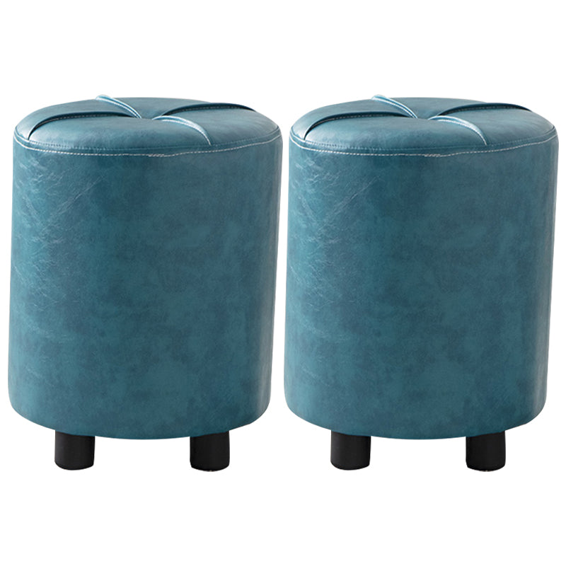 Moderne vlekbestendige Ottomaanse cirkelvorm Geelleren kubus