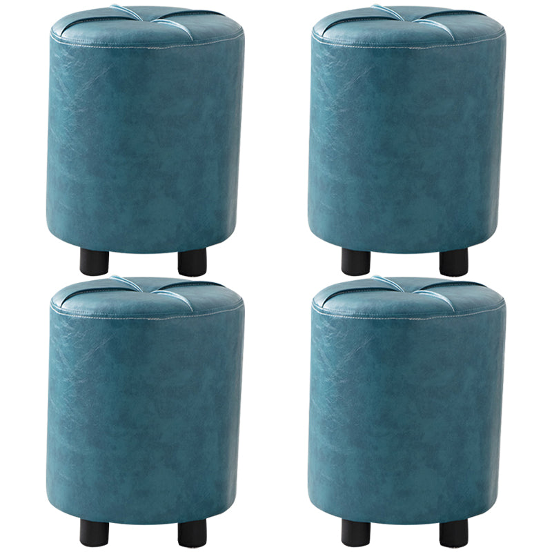 Moderne vlekbestendige Ottomaanse cirkelvorm Geelleren kubus